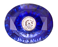 Glen Lehrer oval torus blue sapphire with diamond