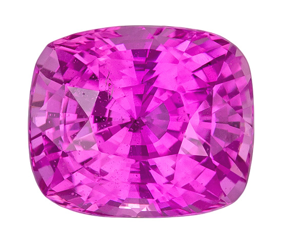 Pink Sapphire 2.63 carat cushion cut Gemstone